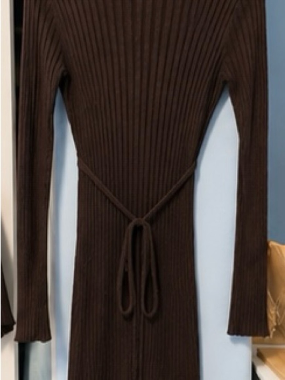 Quince Organic Cotton Cashmere Blend Ribbed Midi Dress – NWOT – Size Small - Picture 7 of 9